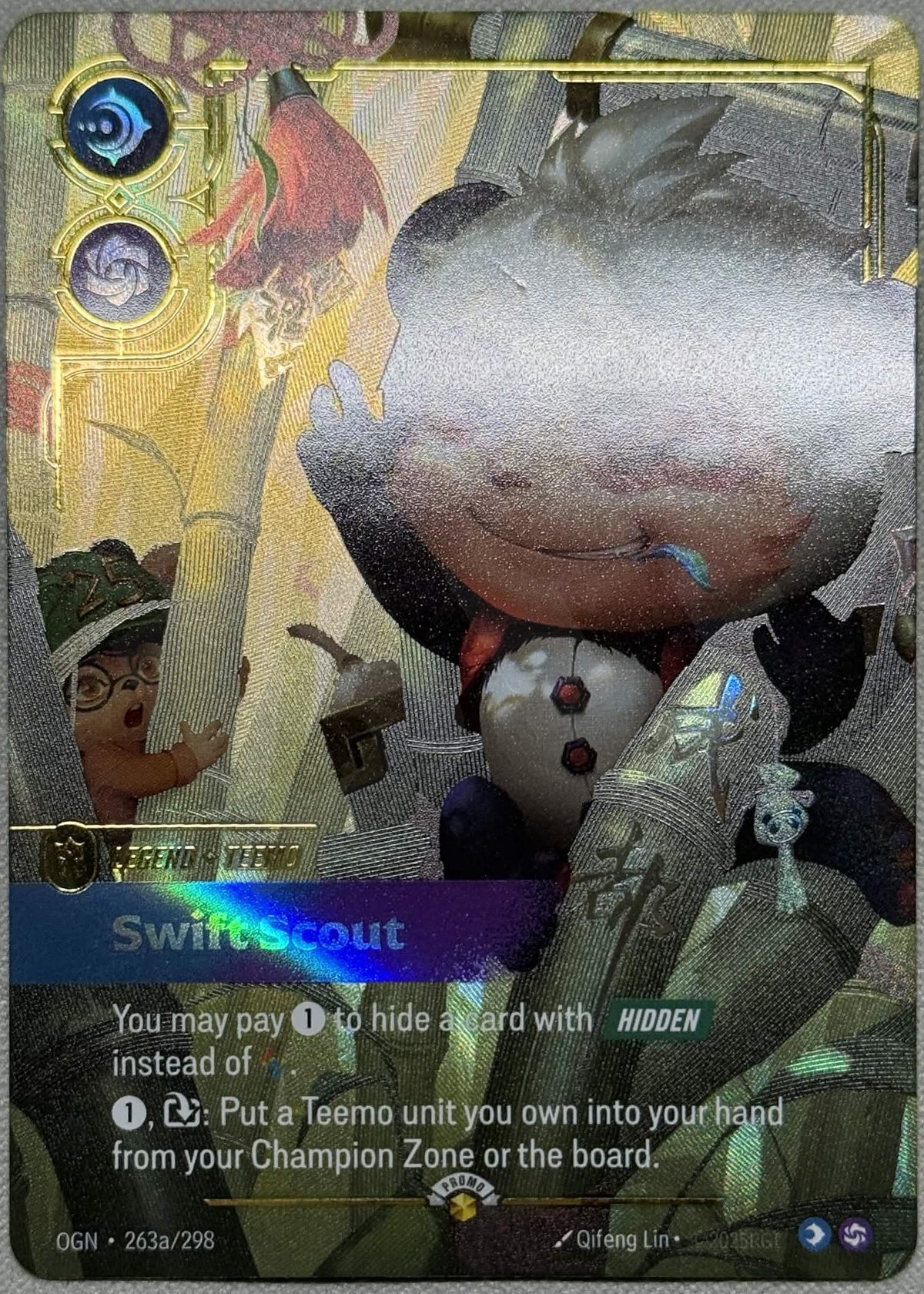 Riftbound Origins, Swift Scout (Teemo) 263a/298, before restoration
